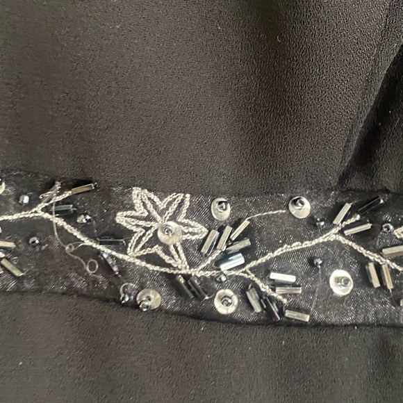 Michelangelo BLACK  Sleeveless Formal Beaded Maxi Dress/Gown. Size 8. - Picture 12 of 12